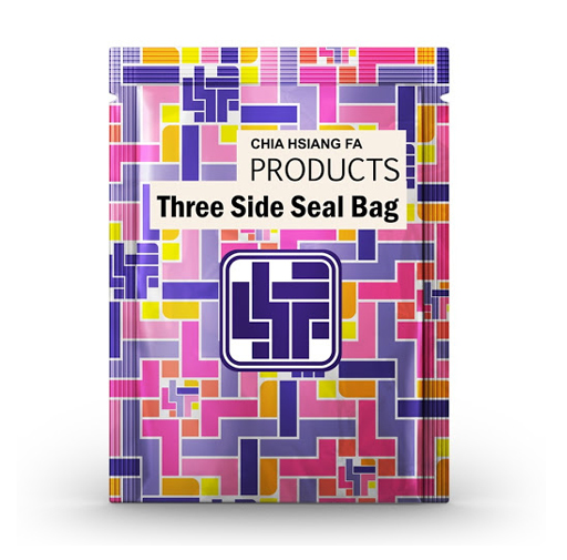 3-side sealed pouch wich colourful surface